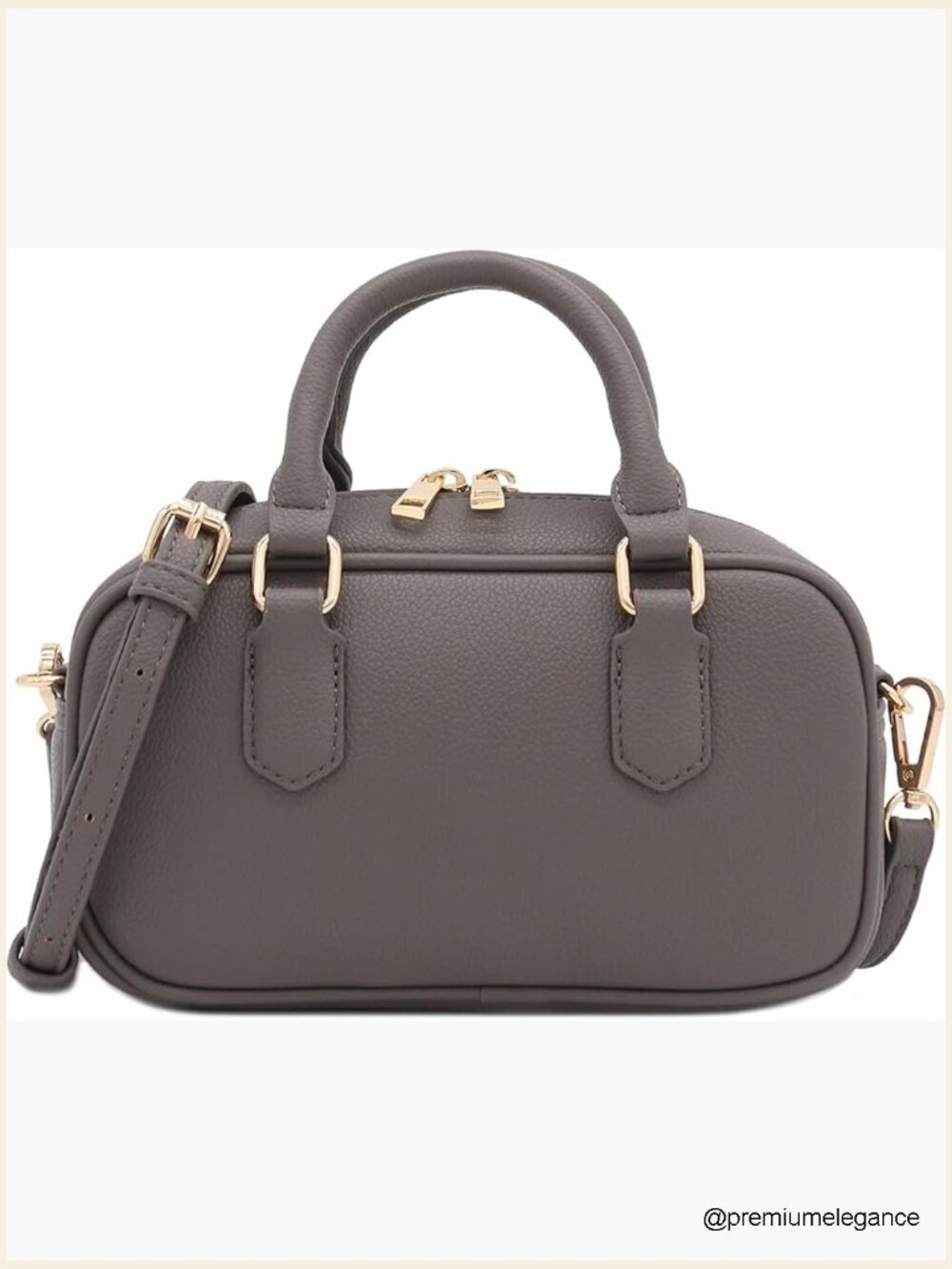 Mini PU Leather Satchel Crossbody Purse with Adjustable Strap